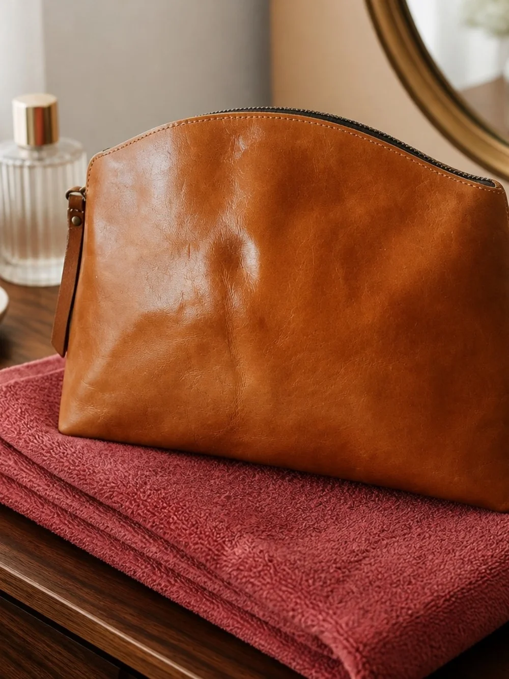 VTG Patricia Nash Leather Tablet/Messenger Bag.Brown Distressed Leather With Map